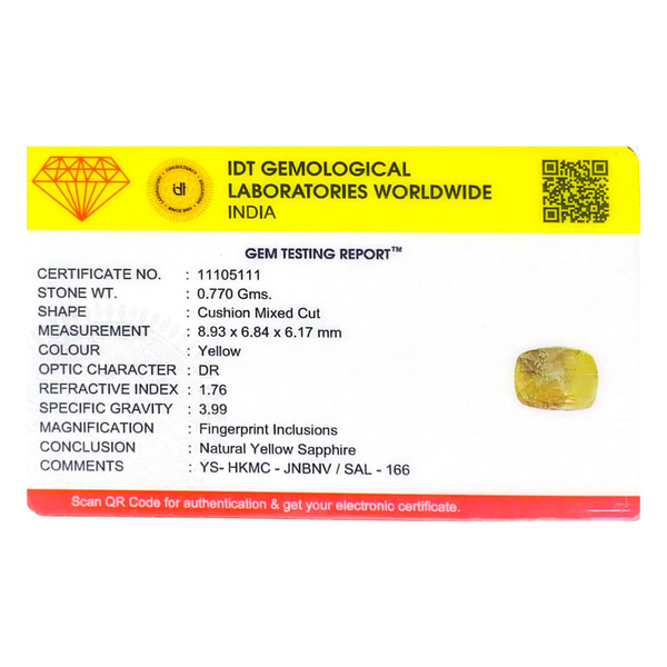 Yellow Sapphire - 3.85 Carat