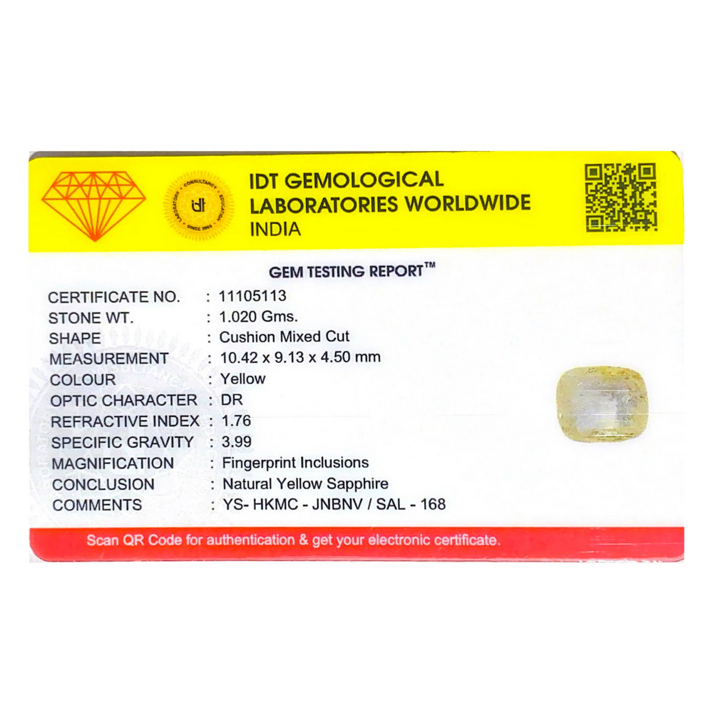 Yellow Sapphire - 5.1 Carat