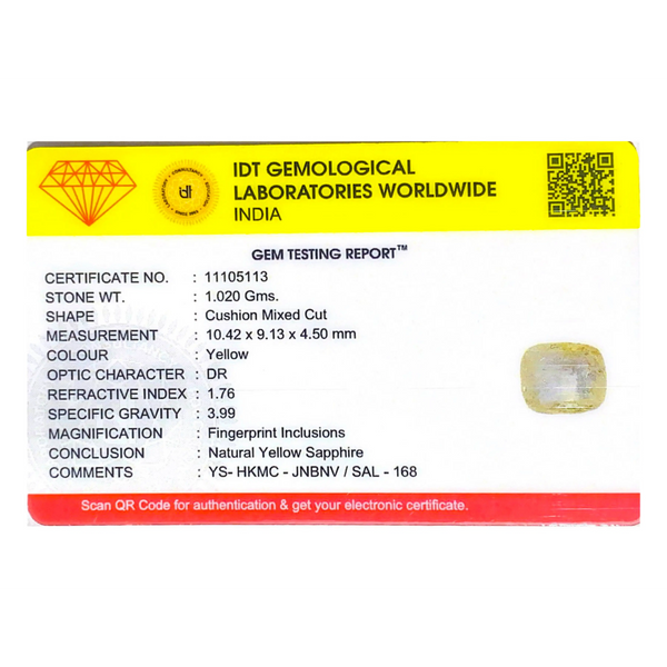 Yellow Sapphire - 5.1 Carat