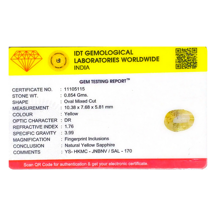 Yellow Sapphire - 4.27 Carat