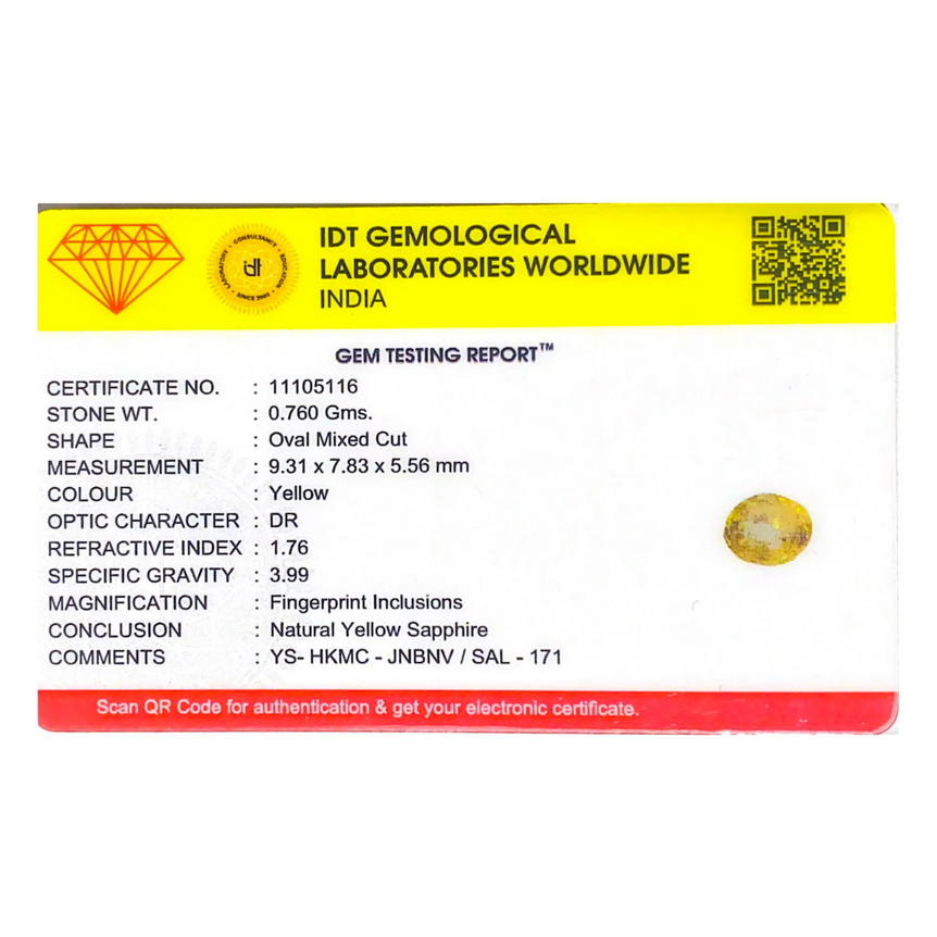 Yellow Sapphire - 3.8 Carat