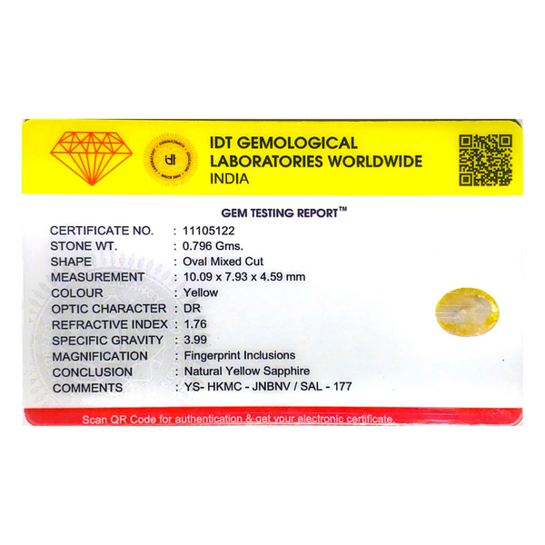 Yellow Sapphire - 3.98 Carat