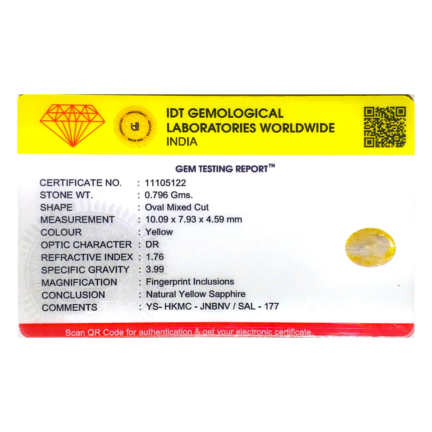 Yellow Sapphire - 3.98 Carat