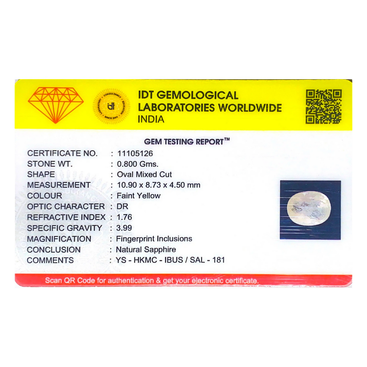 Yellow Sapphire - 4 Carat