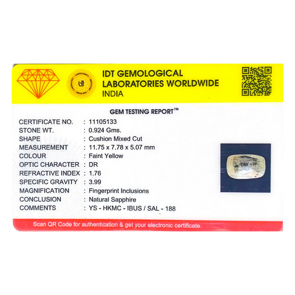 Yellow Sapphire - 4.62 Carat