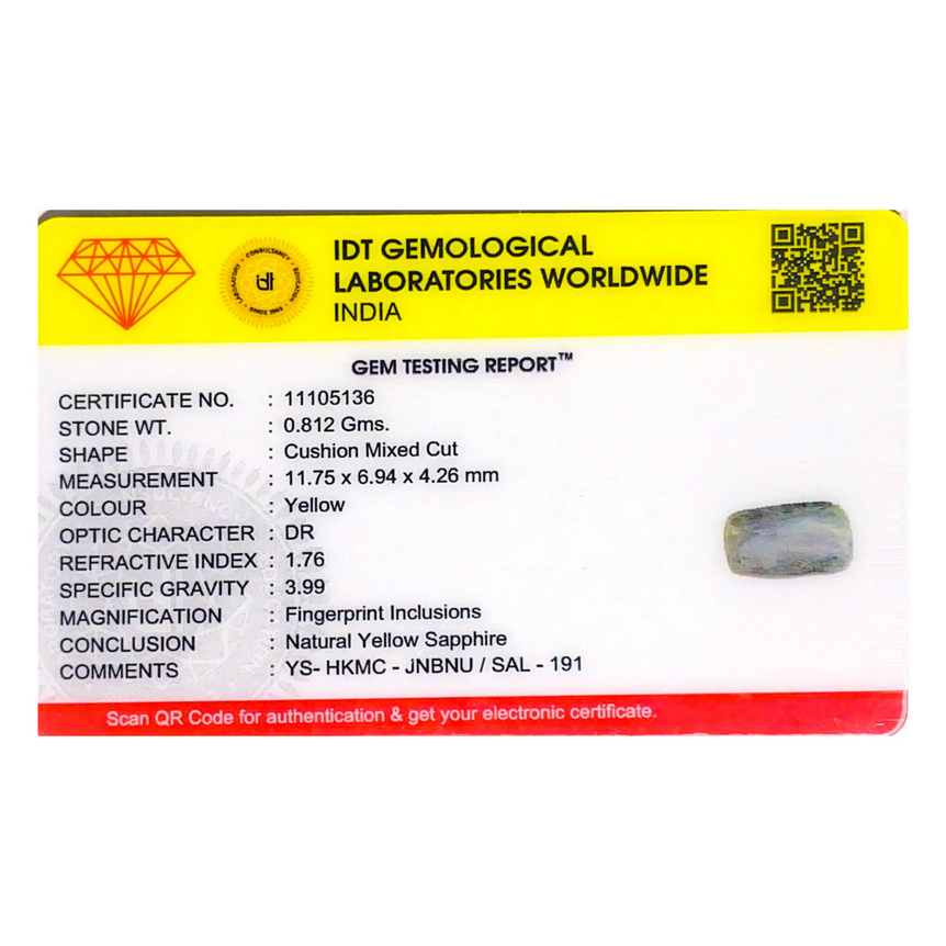 Yellow Sapphire - 4.06 Carat
