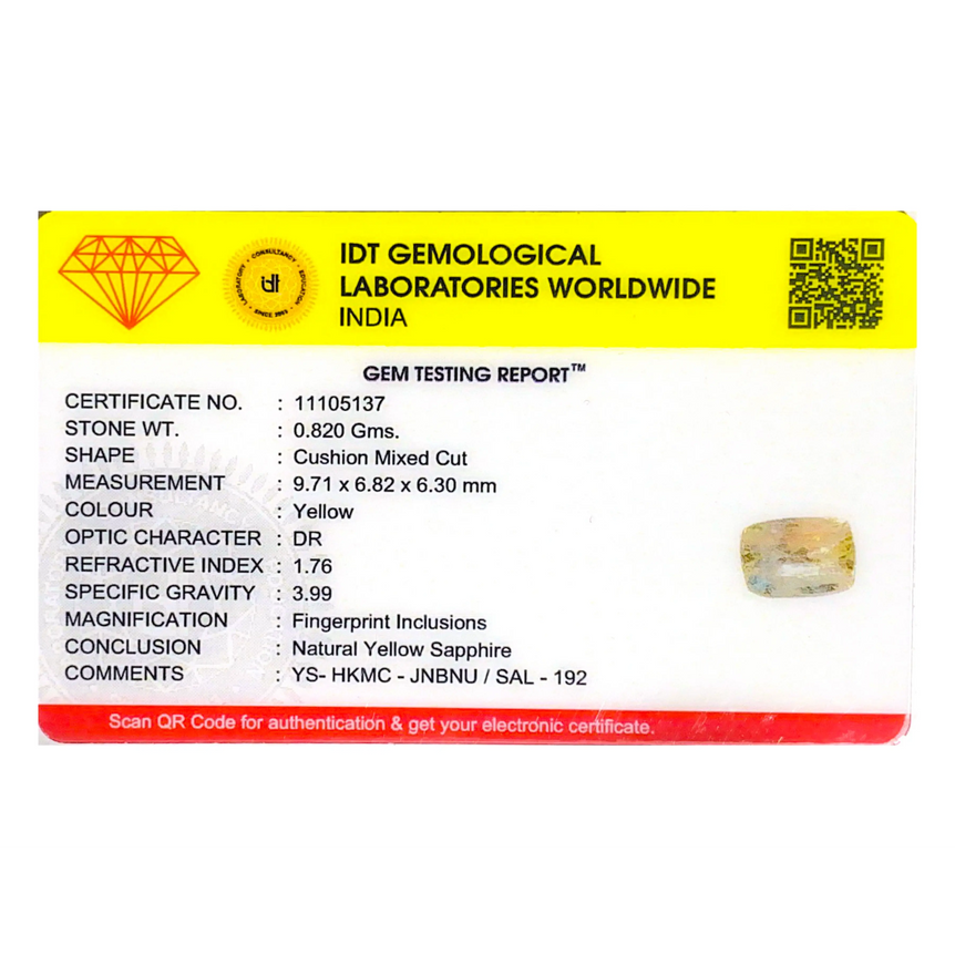 Yellow Sapphire - 4.1 Carat