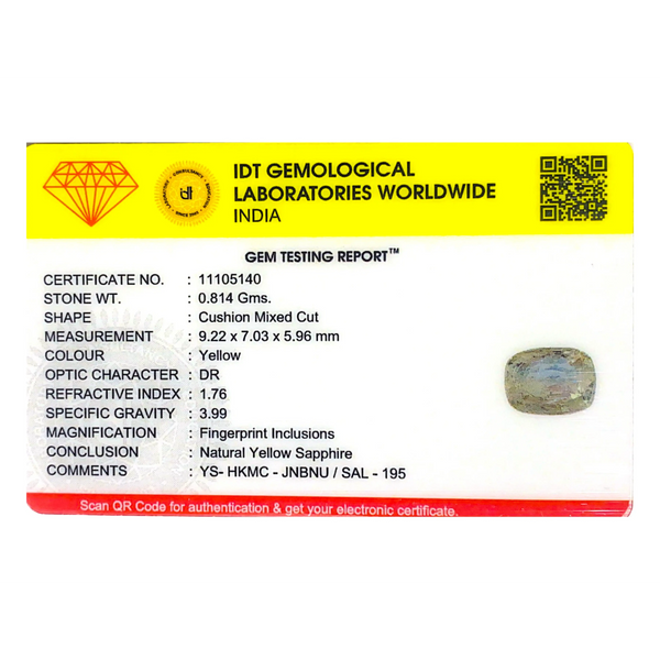 Yellow Sapphire - 4.07 Carat