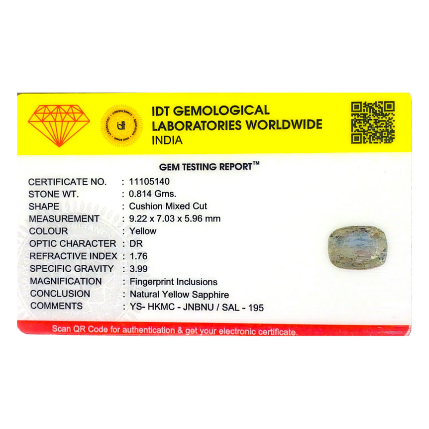 Yellow Sapphire - 4.07 Carat