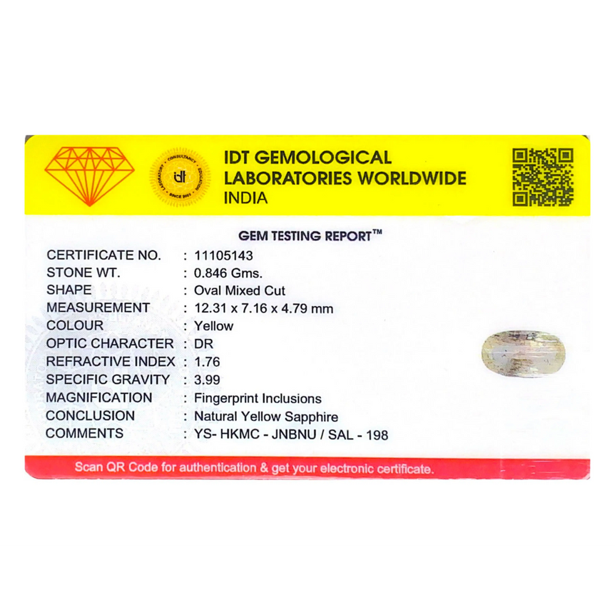Yellow Sapphire - 4.23 Carat