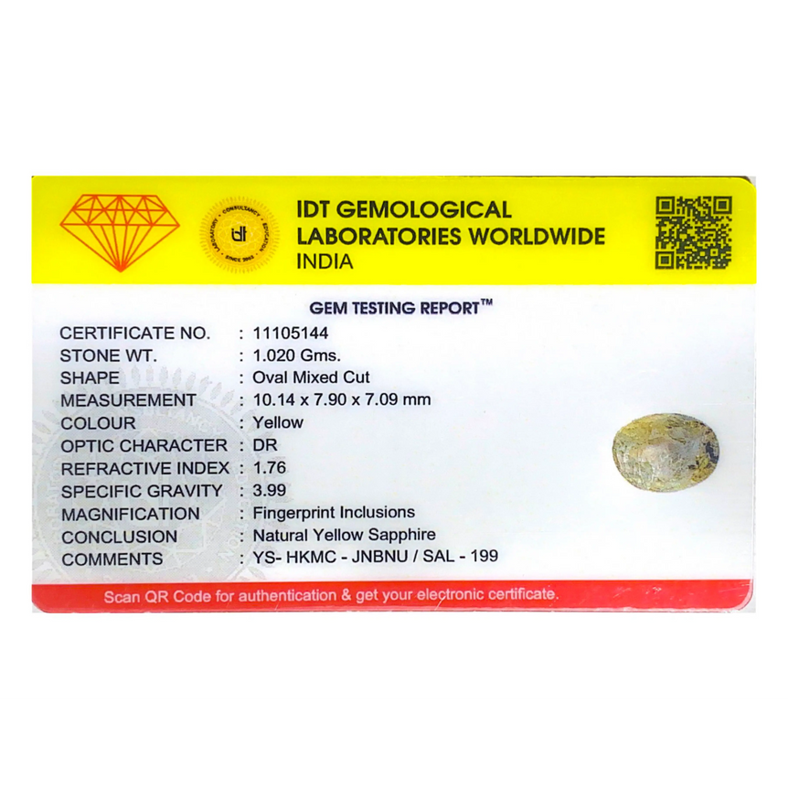 Yellow Sapphire - 5.1 Carat