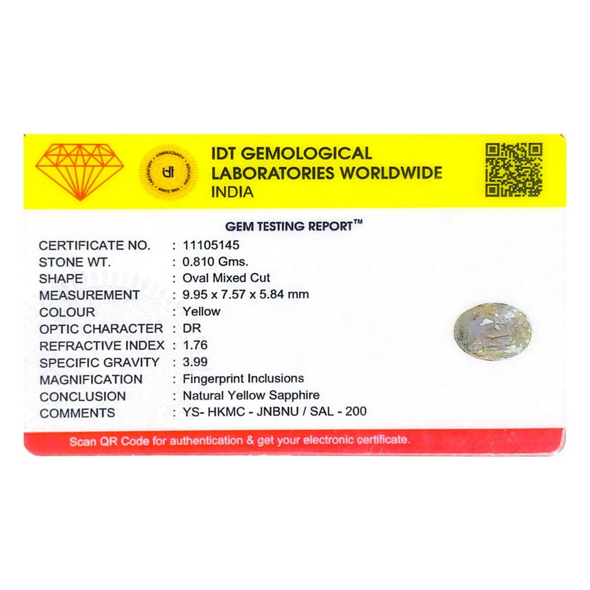 Yellow Sapphire - 4.05 Carat