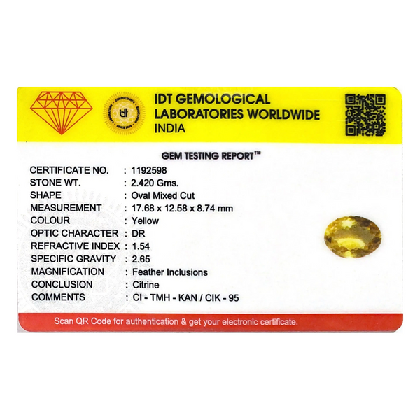 Citrine - 12.1 Carat