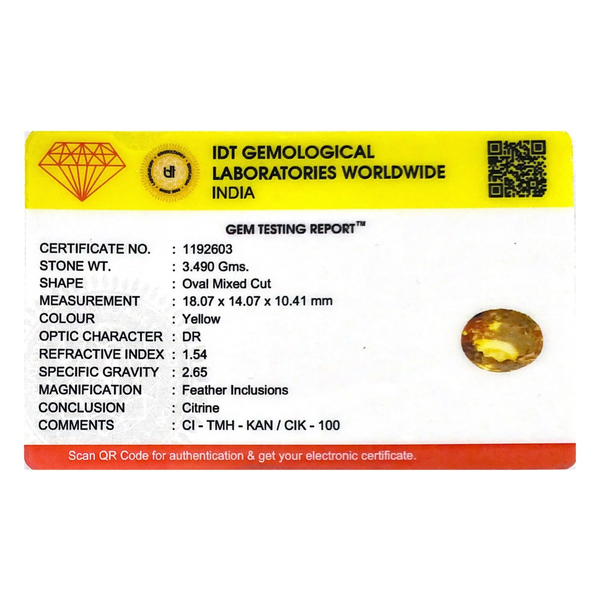 Citrine - 17.45 Carat