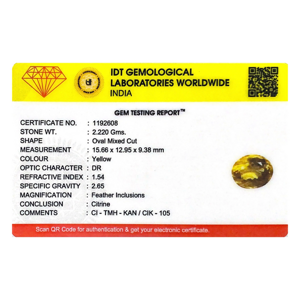Citrine - 11.1 Carat