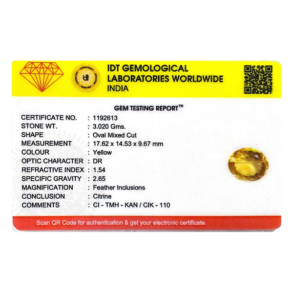 Citrine - 15.1 Carat
