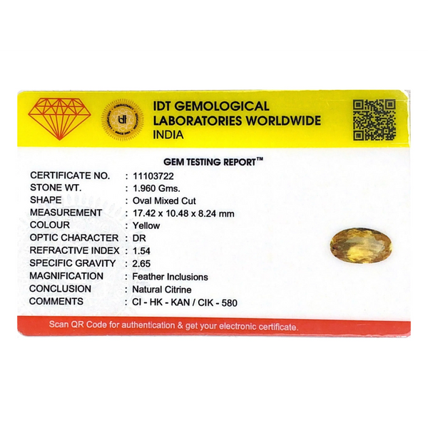 Citrine - 9.8 Carat