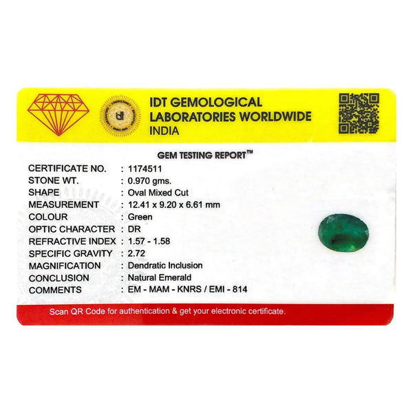 Zambian Emerald (Panna) - 4.85 Carat - Pramogh