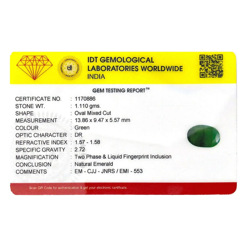Brazillian Emerald (Panna) - 5.55 Carat - Pramogh