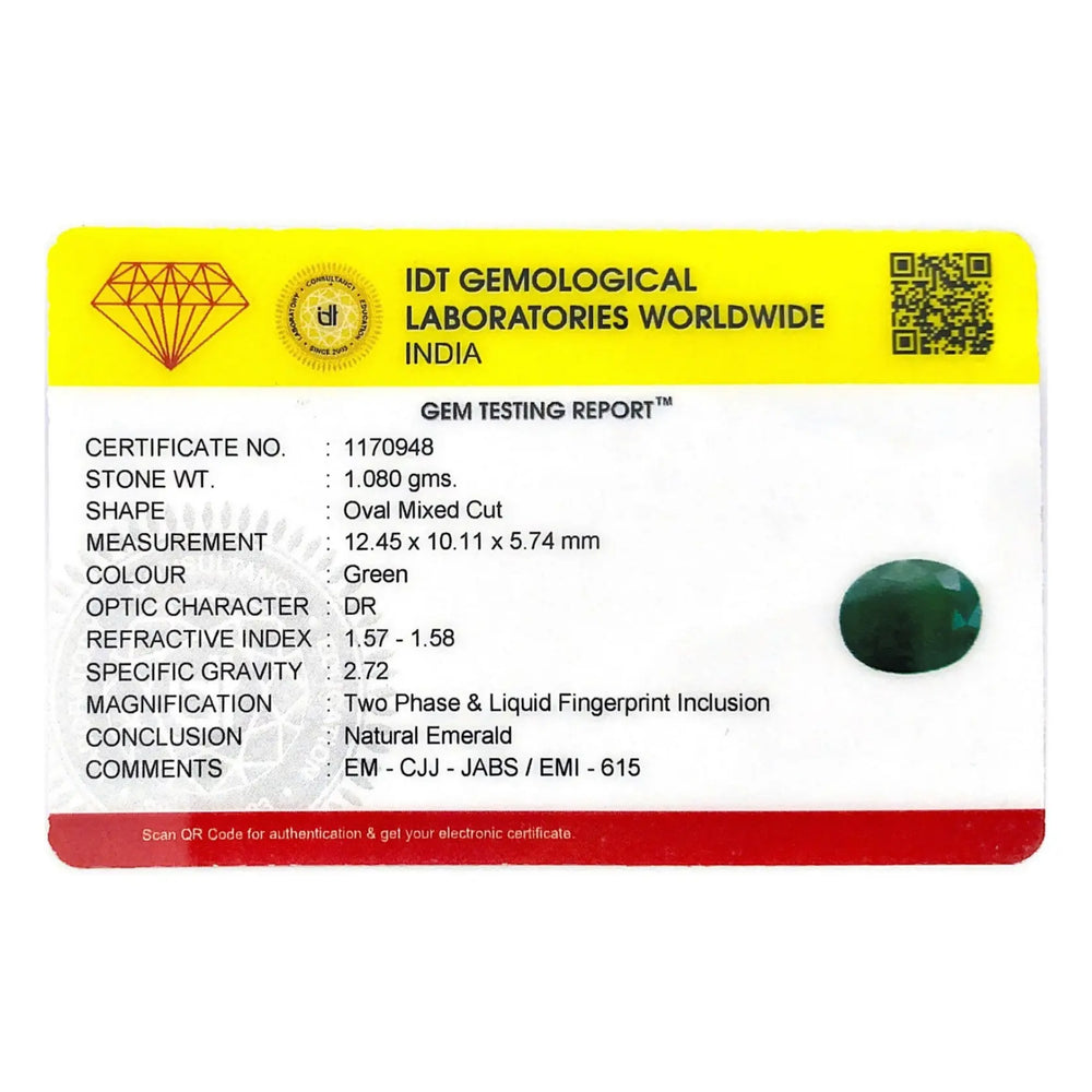 Brazillian Emerald (Panna) - 5.4 Carat - Pramogh