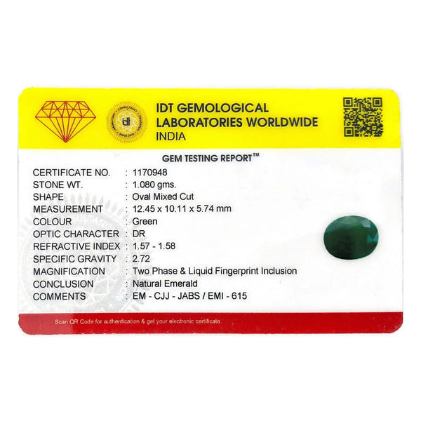 Brazillian Emerald (Panna) - 5.4 Carat - Pramogh