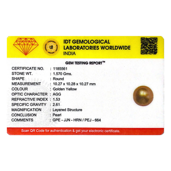 Golden Pearl - 7.85 Carat - Pramogh