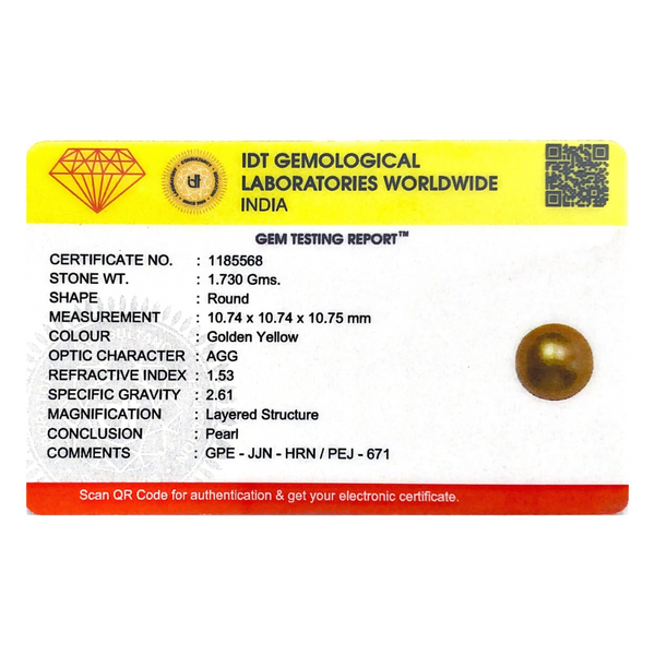 Golden Pearl - 8.65 Carat - Pramogh