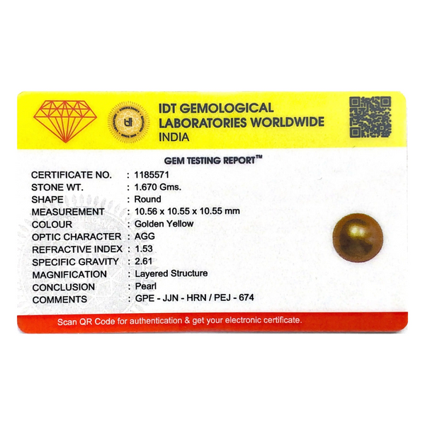Golden Pearl - 8.35 Carat - Pramogh