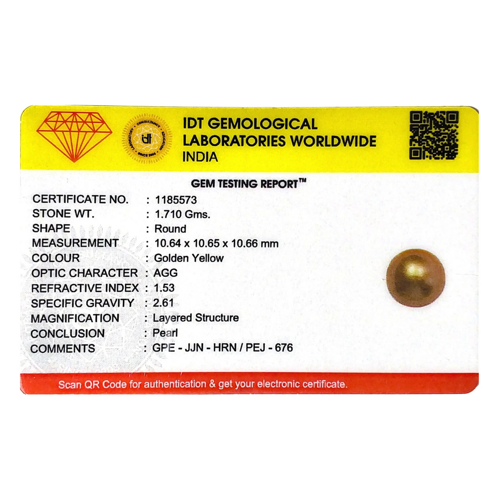 Golden Pearl - 8.55 Carat - Pramogh