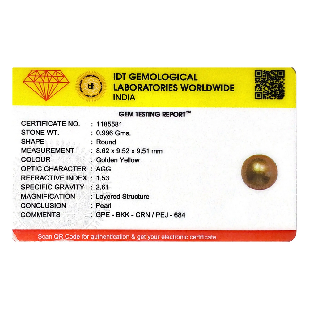 Golden Pearl - 4.98 Carat - Pramogh