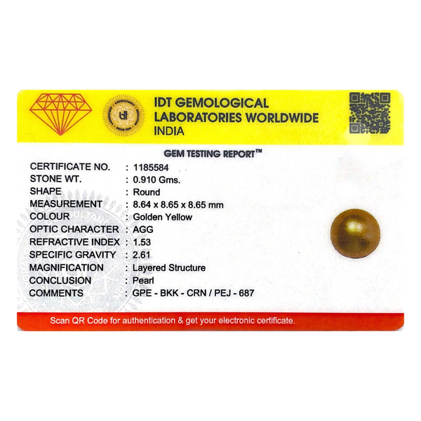 Golden Pearl - 4.55 Carat - Pramogh