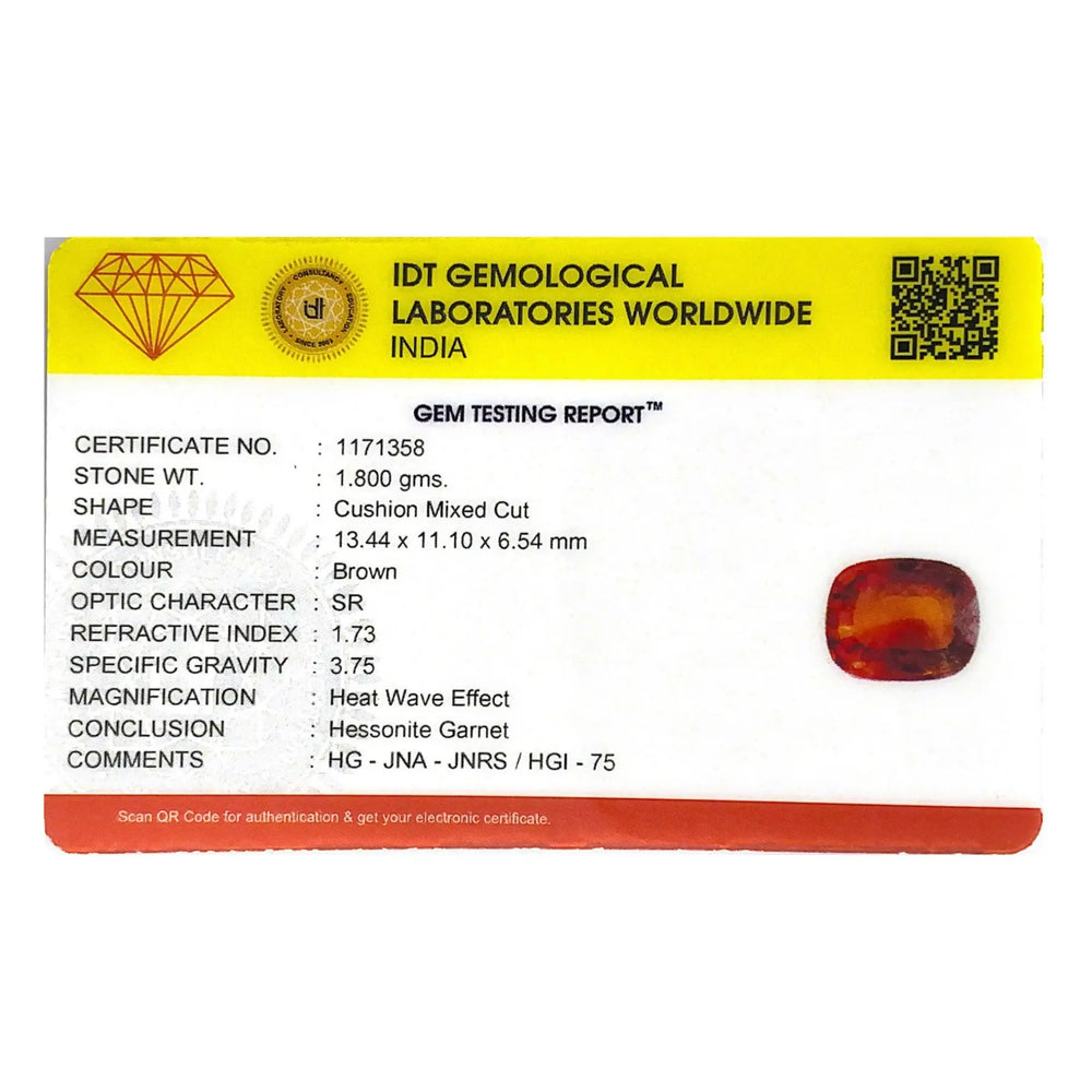 Hessonite (Gomed) - 9 Carat - Pramogh
