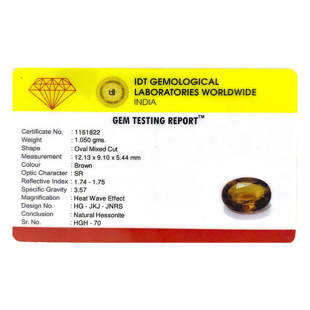 Hessonite (Gomed) - 5.25 Carat - Pramogh