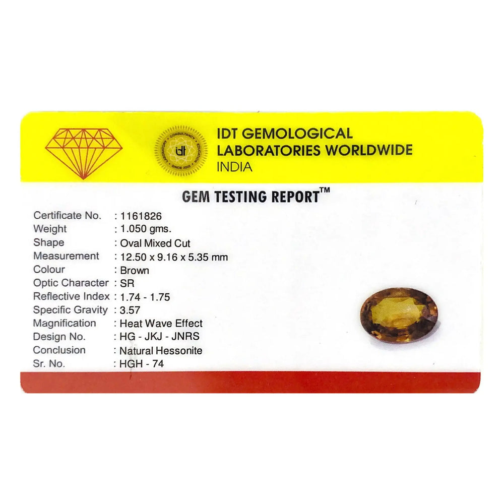Hessonite (Gomed) - 5.25 Carat - Pramogh