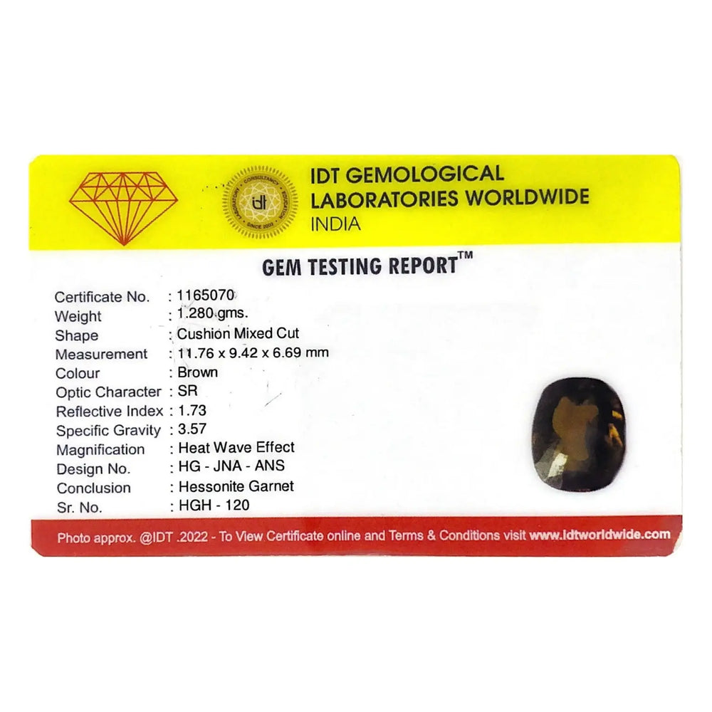 Hessonite (Gomed) - 6.4 Carat - Pramogh