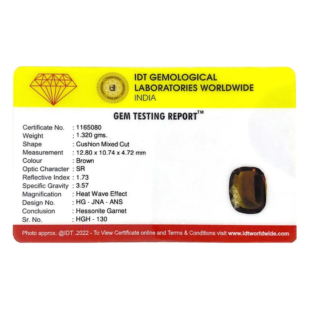 Hessonite (Gomed) - 6.6 Carat - Pramogh