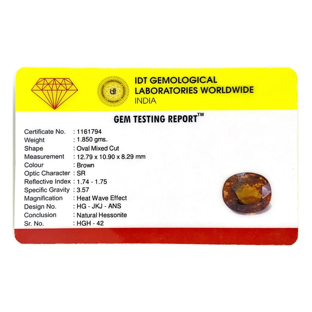 Hessonite (Gomed) - 9.25 Carat - Pramogh