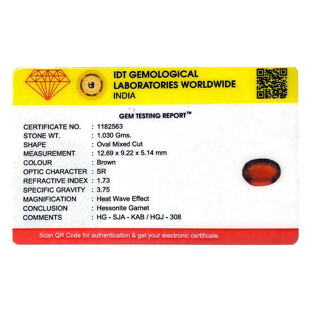 Hessonite (Gomed) - 5.15 Carat - Pramogh