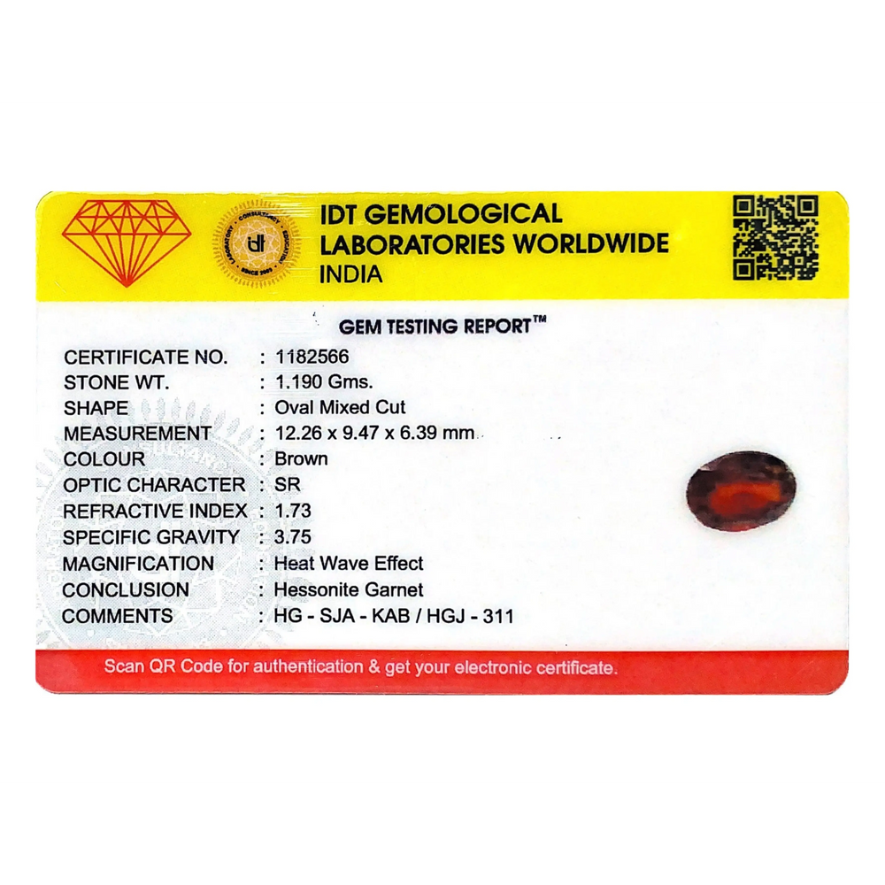 Hessonite (Gomed) - 5.95 Carat - Pramogh