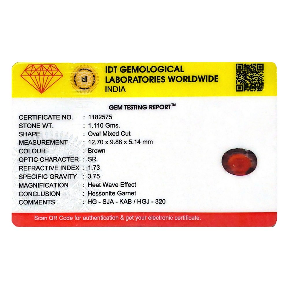 Hessonite (Gomed) - 5.55 Carat - Pramogh
