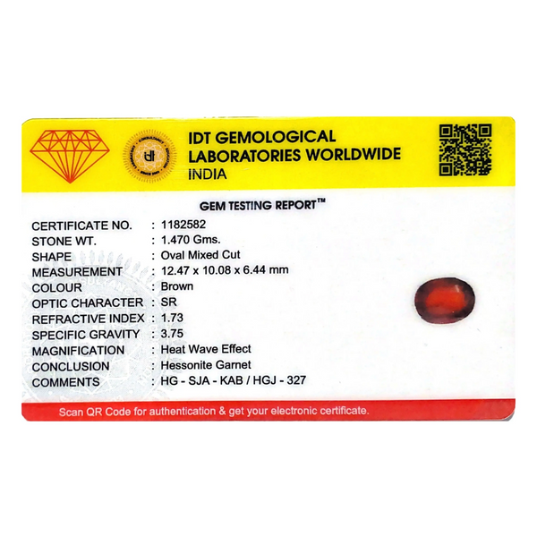 Hessonite (Gomed) - 7.35 Carat - Pramogh