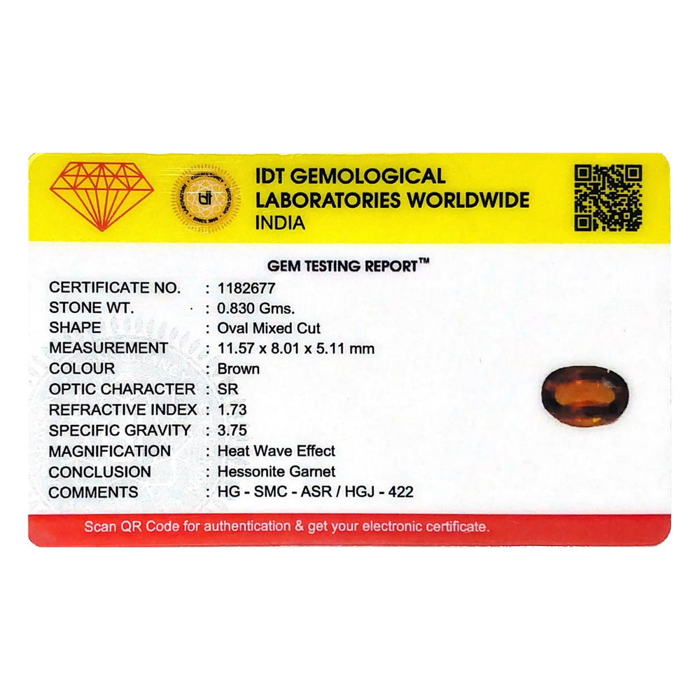 Hessonite (Gomed) - 4.15 Carat - Pramogh