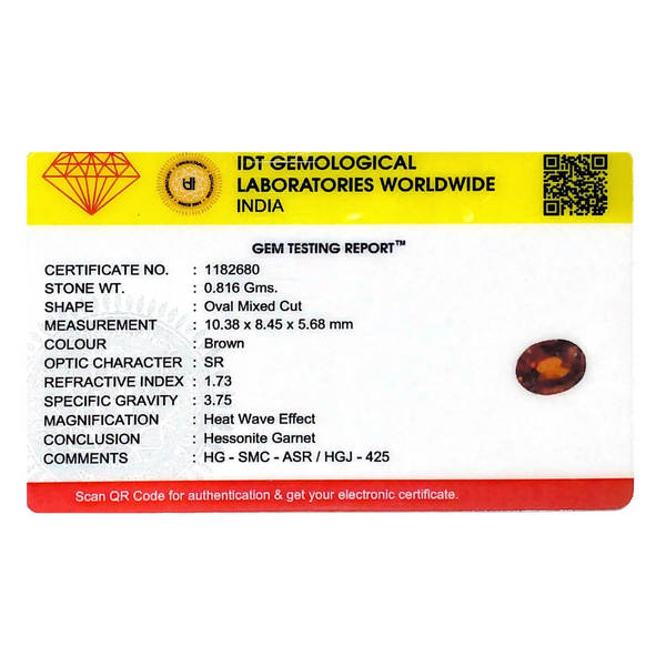 Hessonite (Gomed) - 4.08 Carat - Pramogh