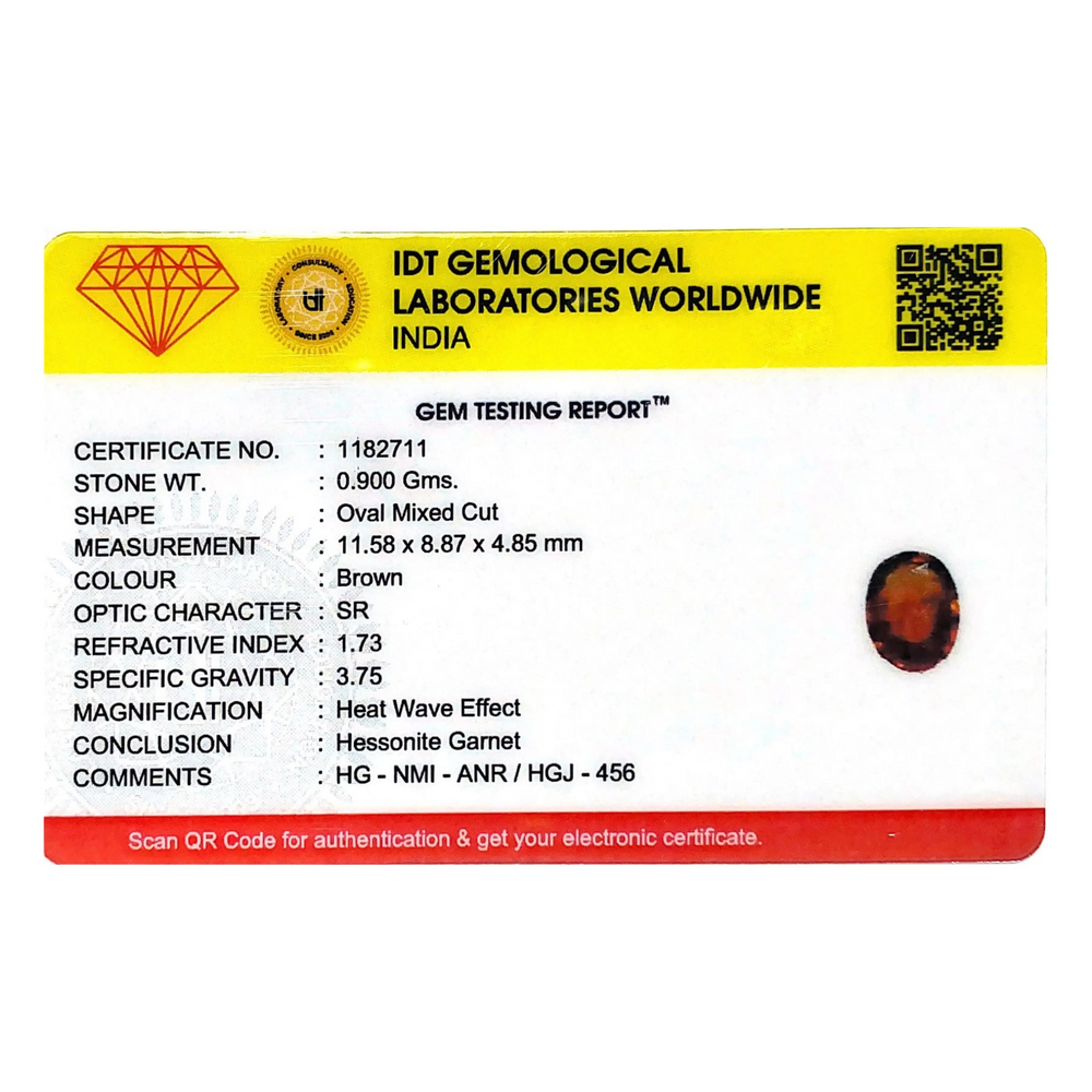 Hessonite (Gomed) - 4.5 Carat - Pramogh