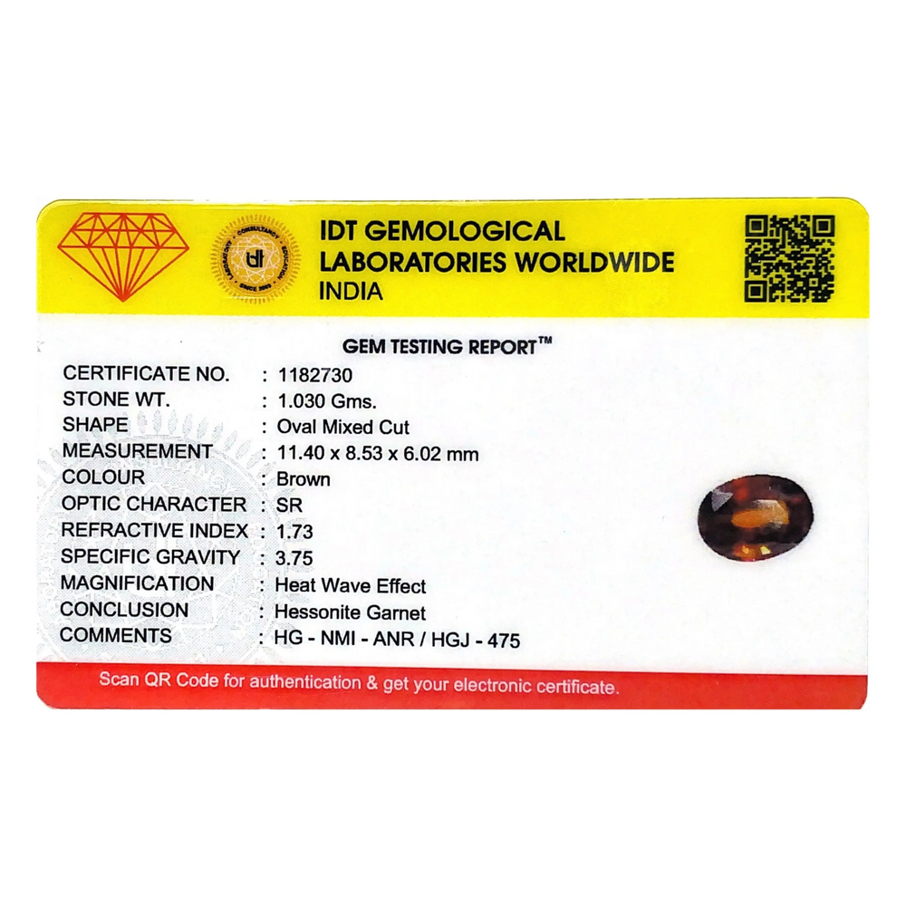 Hessonite (Gomed) - 5.15 Carat - Pramogh