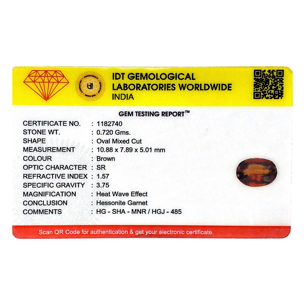 Hessonite (Gomed) - 3.6 Carat - Pramogh