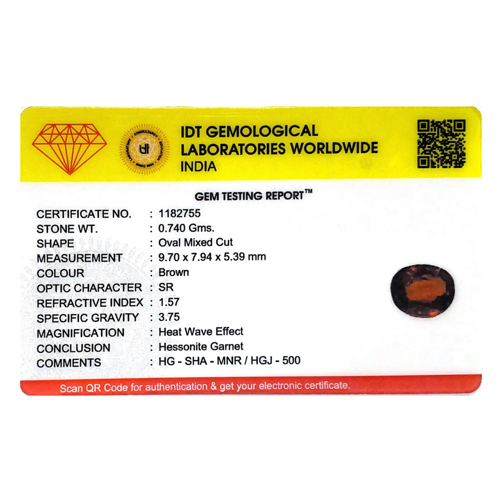 Hessonite (Gomed) - 3.7 Carat - Pramogh