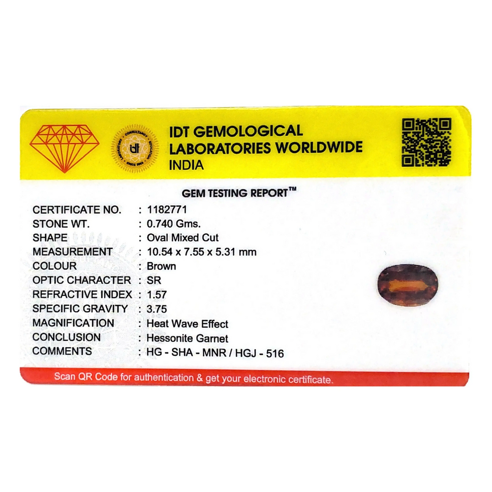 Hessonite (Gomed) - 3.7 Carat - Pramogh