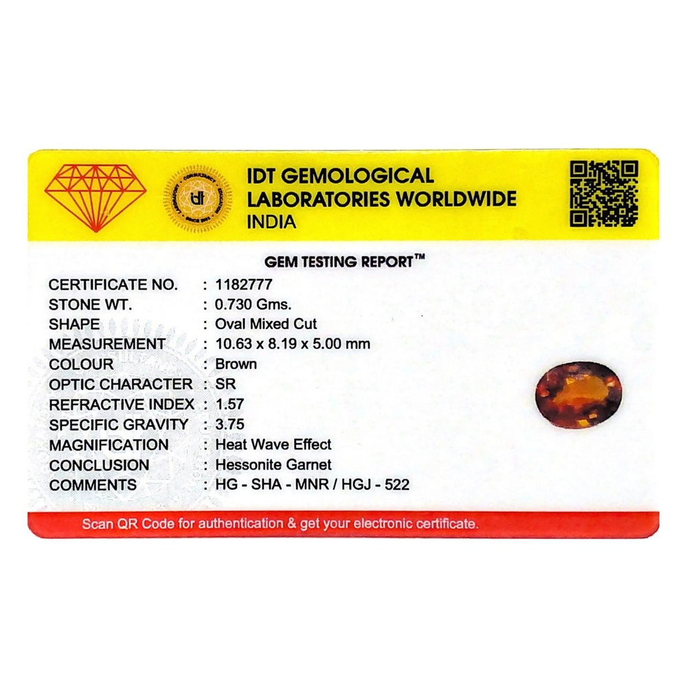 Hessonite (Gomed) - 3.65 Carat - Pramogh