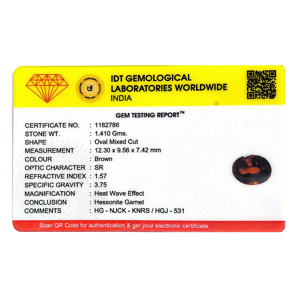 Hessonite (Gomed) - 7.05 Carat - Pramogh